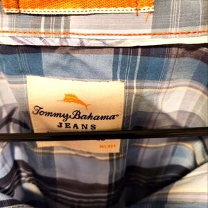 Tommy Bahama Blue Plaid Shirt
